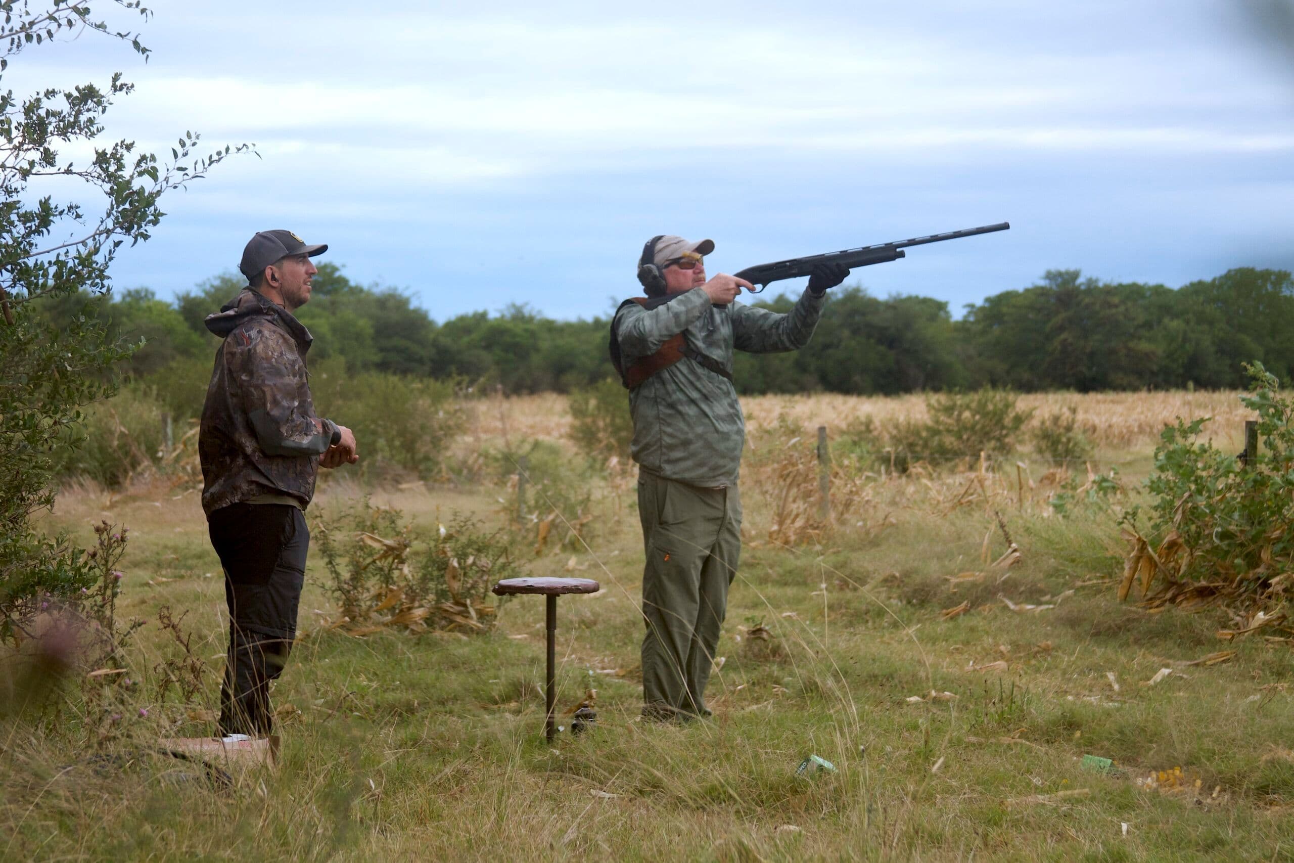 Dove shooting at sunrise