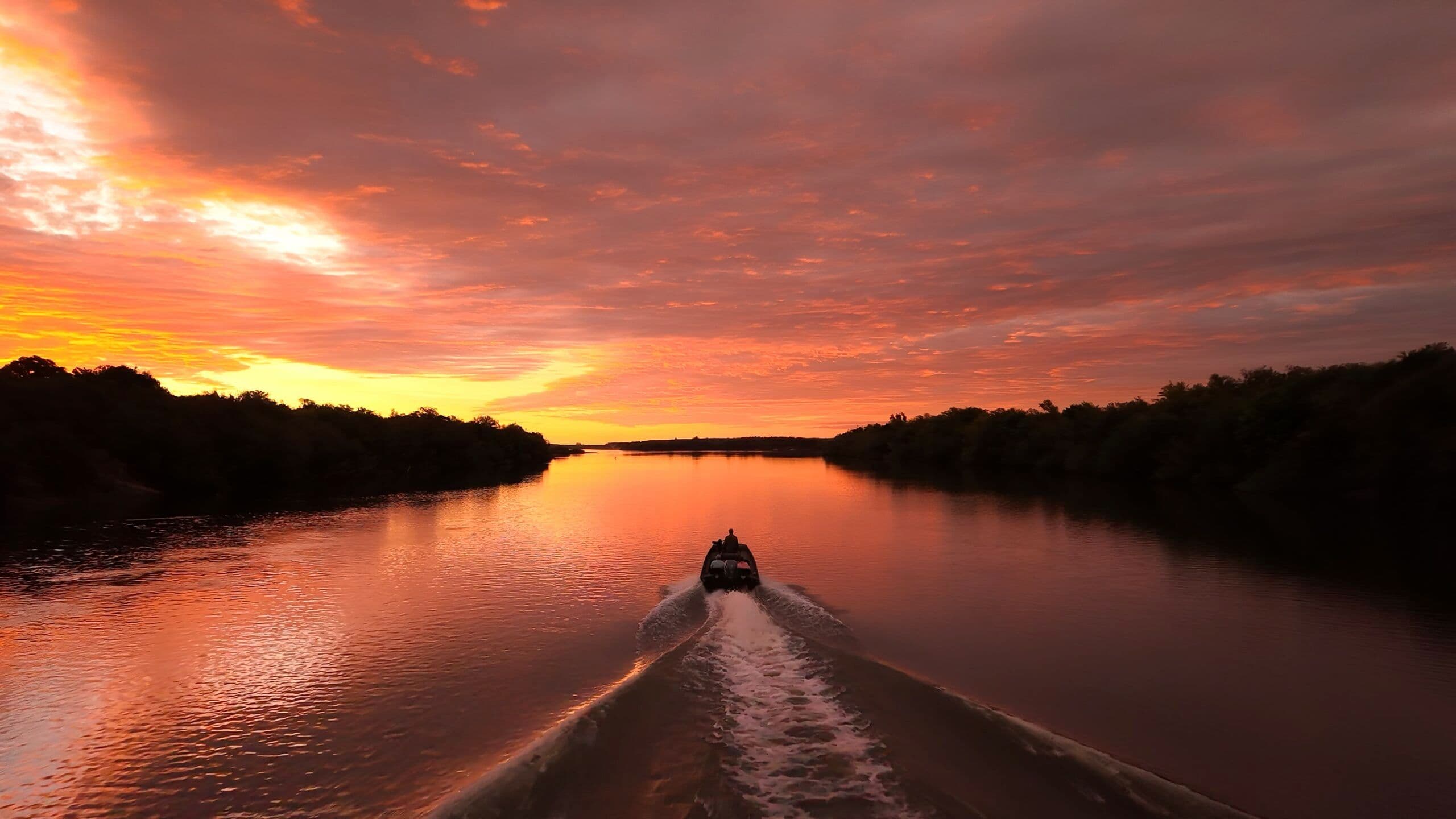 Sunset on the river